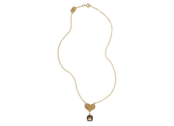 Tessa Packard London Contemporary Fine Jewellery // Bespoke Waffle Heart Smokey Quartz Necklace
