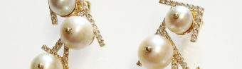 Bespoke Commission // Pearl and diamond earrings // Tessa Packard London Contemporary Fine Jewellery