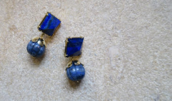No Smoke Without Flowers // Tessa Packard London Contemporary Fine Jewellery // Flower Bomb earrings // Blue Lapis Lazuli