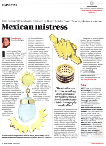 Retail Jeweller features Tessa Packard London Mexicana Jewellery collection