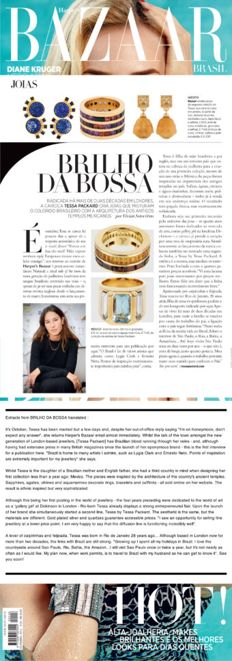 Tessa Packard Jewellery featured in Harpers Bazaar Brazil