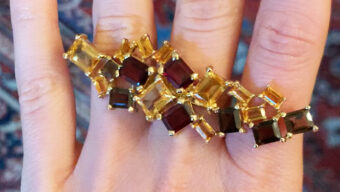 gemstone knuckle ring statement jewellery
