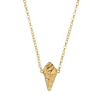 detail of 18ct gold vermeil ice cream necklace by Tessa Packard