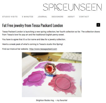Tessa Packard London Contemporary Fine Jewellery // Space Unseen Blog // Fat Free