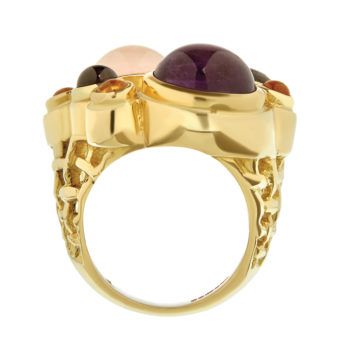 18ct yellow gold and gem set Ice Cream ring by Tessa Packard London Contemporary Fine Jewellery