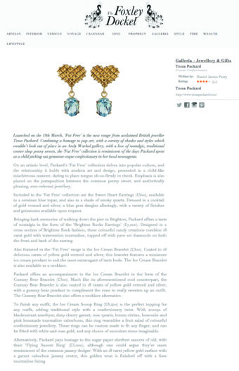 Foxley Docket article featuring Tessa Packard Jewellery // Sweet Heart Earrings