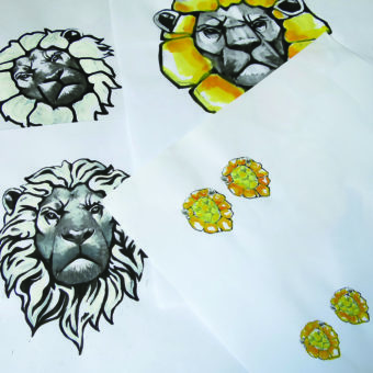 Lion Commission Earrings / Bespoke Jewellery / Tessa Packard London