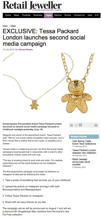 diamond and gold gingerbread necklace by Tessa Packard London Contemporary Fine Jewellery