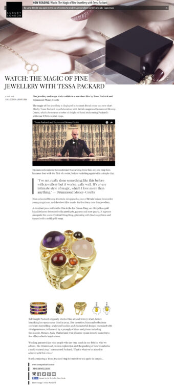 luxury London features Tessa Packard London Jewellery in Drummond Money-Coutts Magic Video