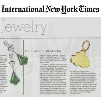 new york times features Tessa Packard London gold cloud necklace charm by Tessa Packard London Contemporary Fine Jewellery