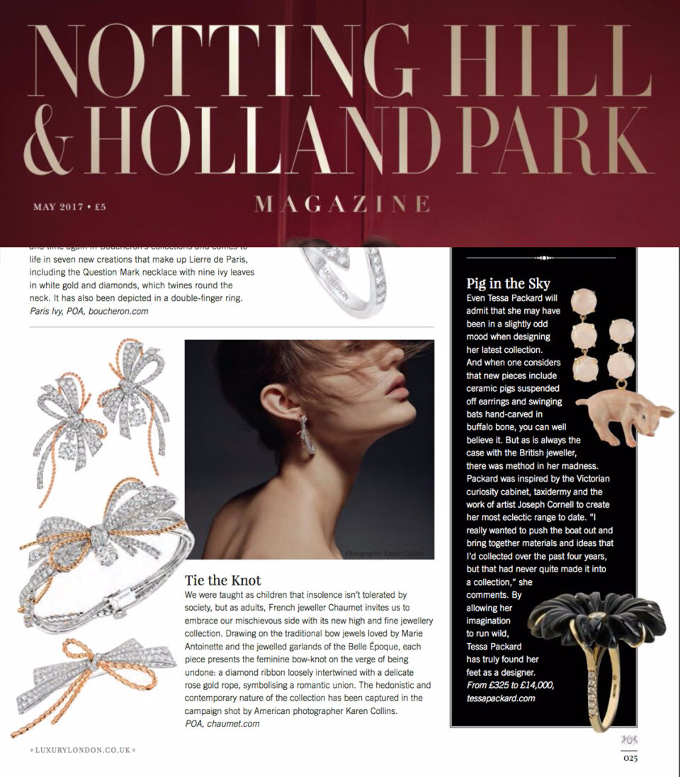 Tessa Packard London Contemporary Fine Jewellery featured in Notting Hill and Holland Park Magazine