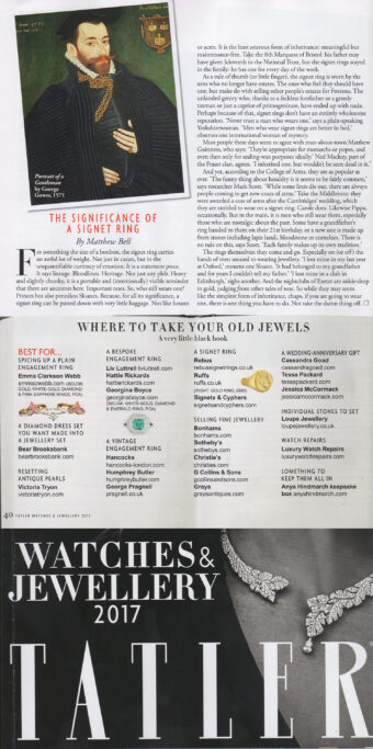 Tatler Watches & Jewellery names Tessa Packard London Contemporary Fine Jewellery as a Best Place to purchase a Wedding-Anniversary Gift Set