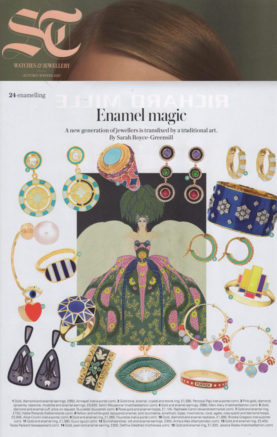 Sunday Telegraph Watches and Jewellery supplement featuring Tessa Packard London Contemporary fine Jewellery Copy Cat Ring