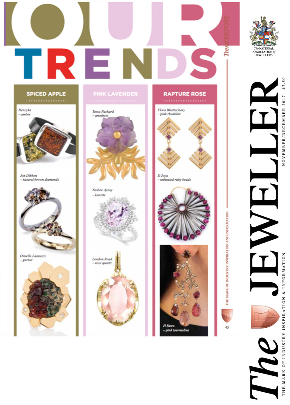 The Jeweller Magazine featuring Tea House earrings by Tessa Packard London Contemporary Fine Jewellery