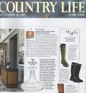 Country Life Magazine featuring Tessa Packard London Contemporary Fine Jewellery Grouse Decanter