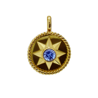 Bespoke yellow gold and sapphire pendant