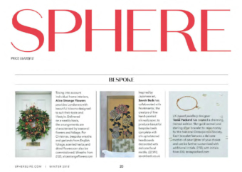 Sphere Magazine features Tessa Packard London Alphabet Bracelet