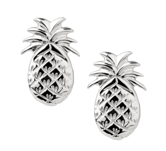 bespoke silver pineapple earrings