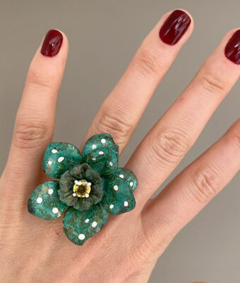large flower ring gemstone tessa packard