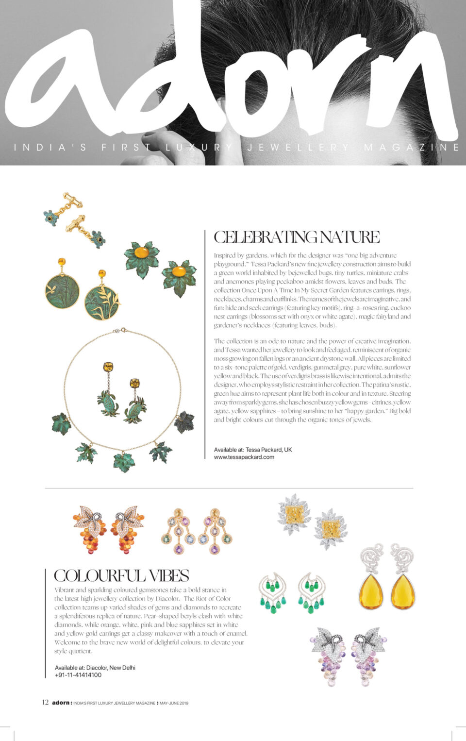 Once Upon a Time In My Secret Garden Collection by Tessa Packard London Contemporary fine Jewellery Featured in Adorn India May 2019 issue