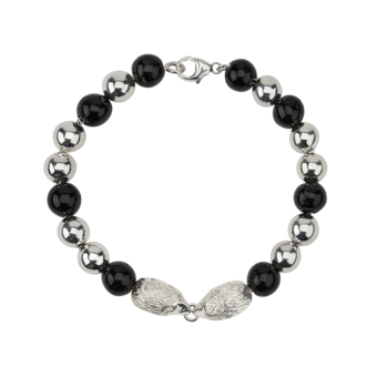 Bespoke silver hedgehog bracelet