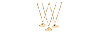 bespoke gold cloud charm necklaces