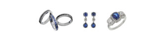 collection of sapphire jewellery
