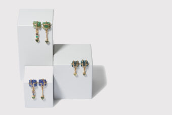 three pairs of earrings