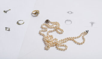 bespoke engagement ringing pearl necklace