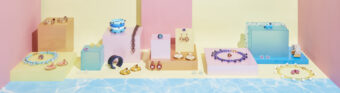plastic fantastic candy colour resin gemstone jewellery using vintage lucite pieces and inspired by mid century florida