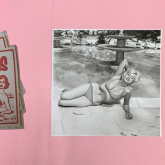 plastic fantastic scrap book page with marilyn monroe