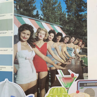 plastic fantastic scrap book page 1950s bathers