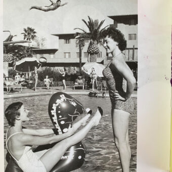 plastic fantastic scrap book page 1950s swimmers
