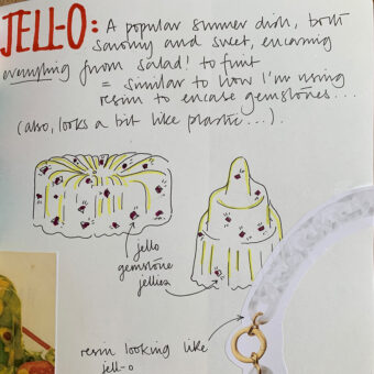 plastic fantastic scrap book page jello food