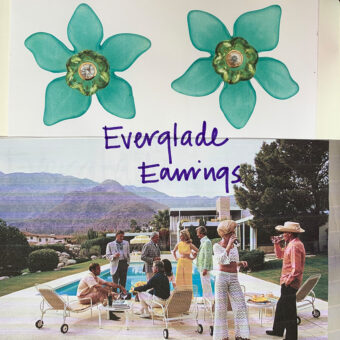 everglade earrings plastic fantastic scrap book page