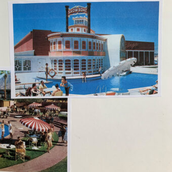 hotel in american 1950s plastic fantastic scrap book page