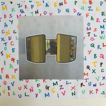 alphabet cuff plastic fantastic scrap book page