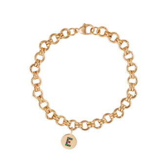 bespoke gold gemstone charm bracelet by tessa packard