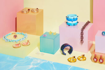 lucite and gemstone colourful fun bold jewellery by tessa packard