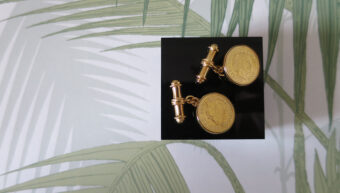 gold coin cufflinks tessa packard