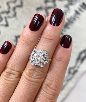 diamond art deco engagement ring tessa packard