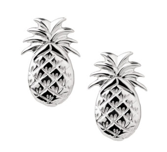 silver pineapple earrings