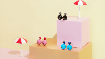 fun colourful bead gemstone earrings