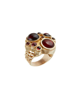 cocktail ring with garnets